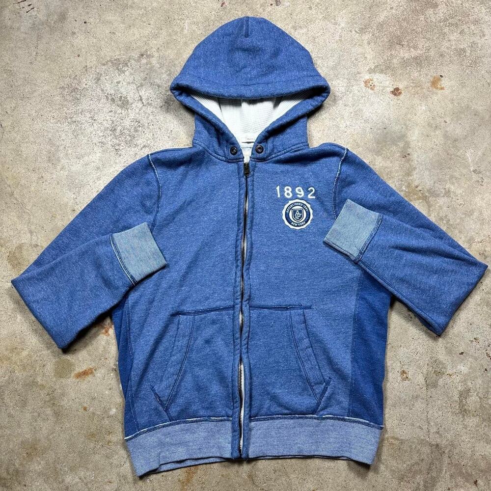 VTG Y2K Abercrombie & Fitch 1892 Black Zip Up Hoodie Size XXL